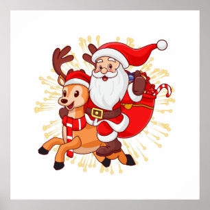 **"Playful Santa Claus Design – Fun and Festive Ch Poster