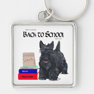 Playful Scottie Back to School Keychain