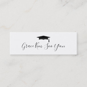 Playful Script Graduation Announcement Name Card