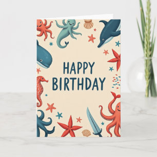 Playful Sea Birthday Card