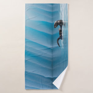 Playful Sea Otter Bath Towel