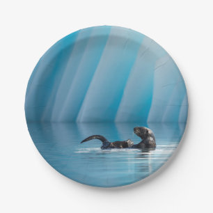 Playful Sea Otter Paper Plate