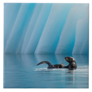 Playful Sea Otter Tile