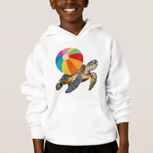 Playful Sea Turtles with Beach Ball
