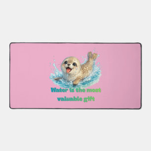 Playful Seal Water Conservation & Ocean Awareness  Desk Mat