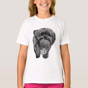 Playful Shih Tzu Ball Art Dog T-Shirt