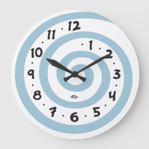 Playful Spiral Large Clock