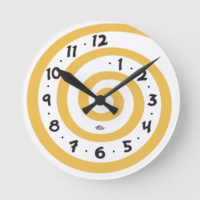 Playful Spiral Round Clock (Front)