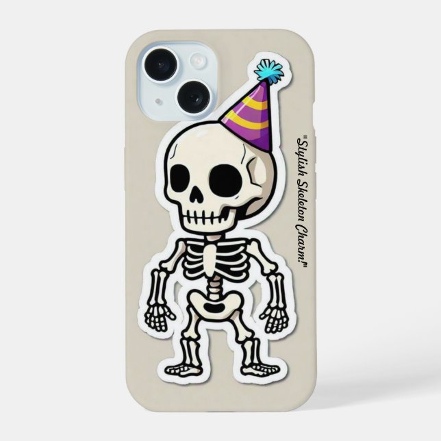 "Playful Spooky Art" iPhone 15 Case (Back)