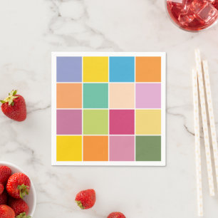 Playful Springtime Checkers  Napkin