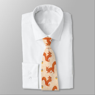 Playful Squirrels and Acorns Nature Lover Tie