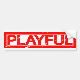 Playful Stamp Bumper Sticker