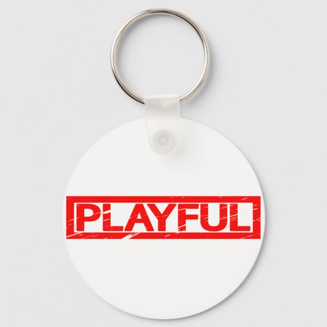 Playful Stamp Keychain (Front)