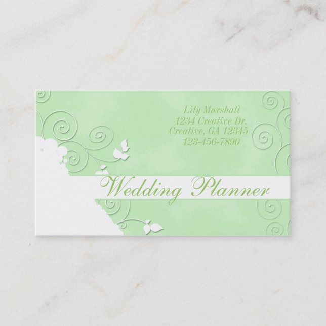 Playful Swirls Business Card (Front)