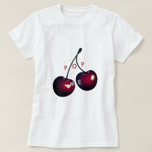 Playful T-Shirt with Cherry - Pop Me - Funny