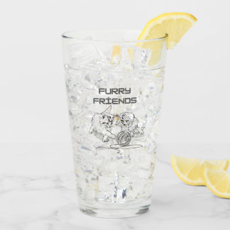 Playful Thread Tango — Two Kittens at Play T-Shirt Glass