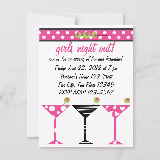Playful-tinis! Invitation (Front)