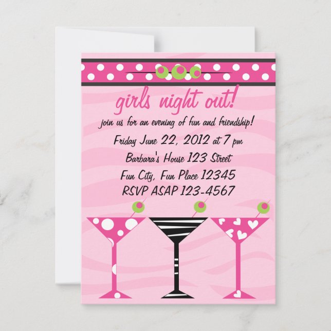 Playful-tinis! Invitation (Front)