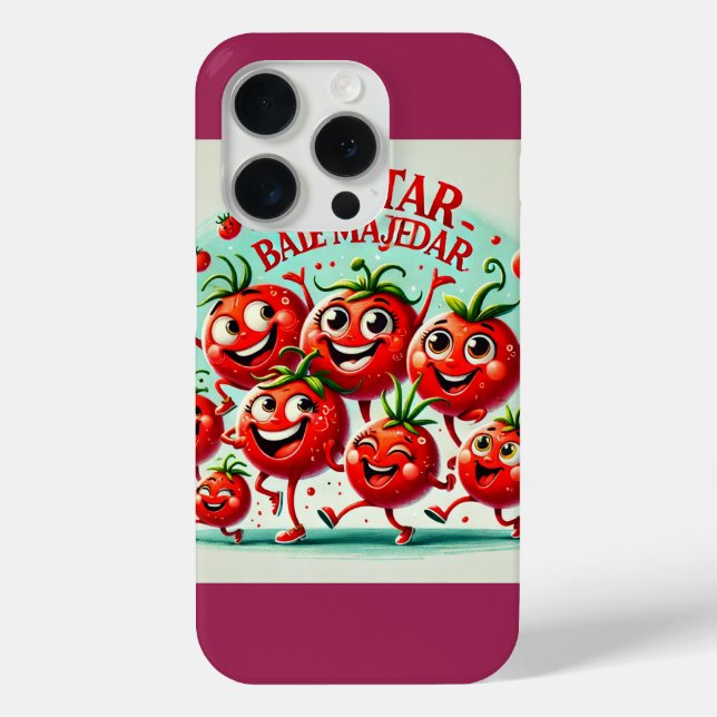 Playful Tomato Fun Phone Cover – Cheerful and Vibr (Back)