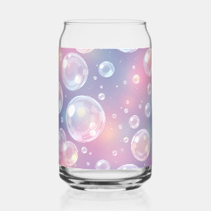 Playful Transparent Bubble Design: Iridescent  Can Glass