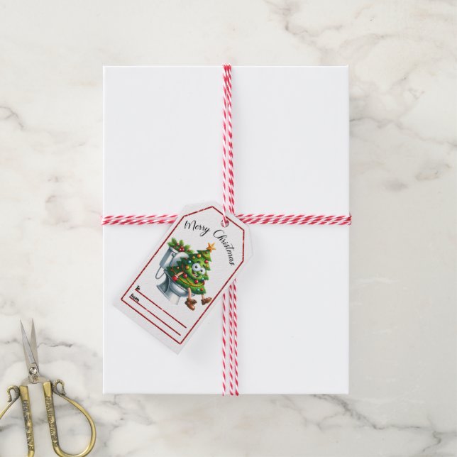Playful tree Christmas tags (With Twine)