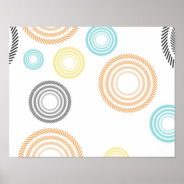 Playful, trendy, cool, modern, simple circles poster (Front)