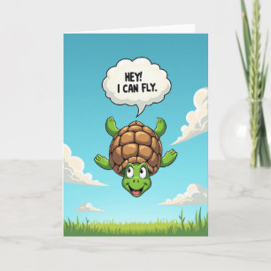 Playful Turtle Birthday Card