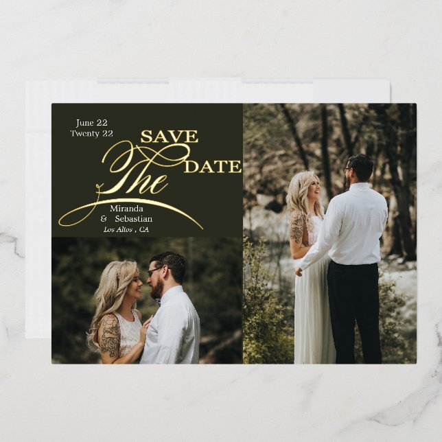 Playful  Typography 2 Photo Save The Date (Envelope)