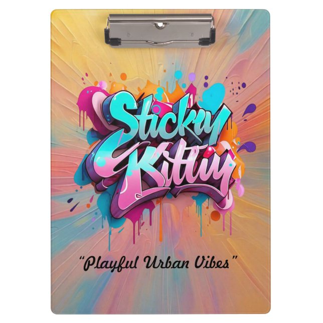 “Playful Urban Vibes” Clipboard (Front)