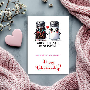 Playful Valentine Card Funny Cartoon Food Quote