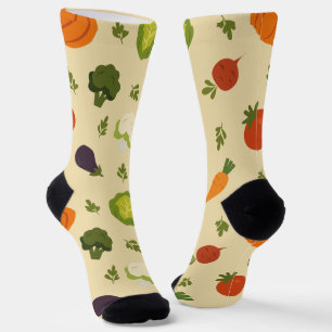 Playful Vegetable Pattern Socks