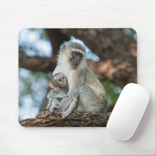 Playful Vervet Monkey African Photography Mouse Pad
