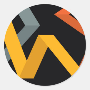 PLayful, vibrant, modern, urban graphic ways Classic Round Sticker