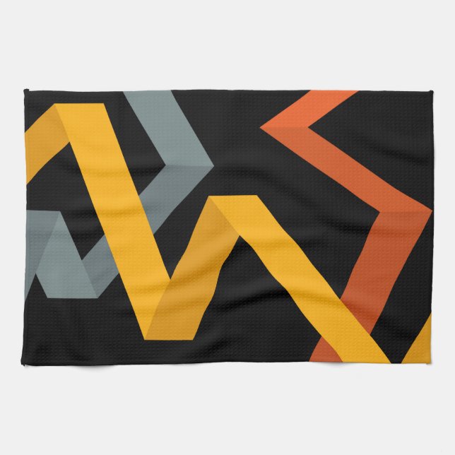 PLayful, vibrant, modern, urban graphic ways Kitchen Towel (Horizontal)
