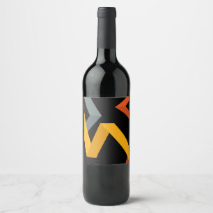 PLayful, vibrant, modern, urban graphic ways Wine Label