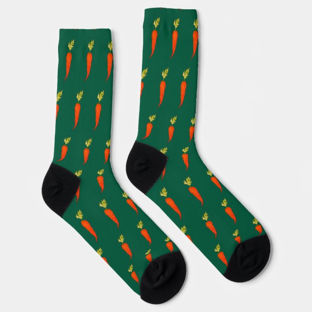 Playful Watercolor Carrot Socks (Right)