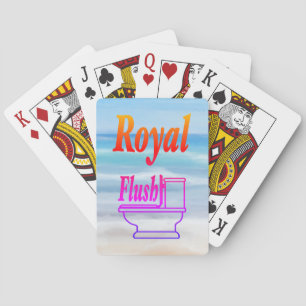 Playful Waves On A Sunny Day At The Beach Playing Cards