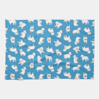 Playful Westies Tea Towel