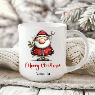 Playful Whimsical Santa Humor Christmas Coffee Mug