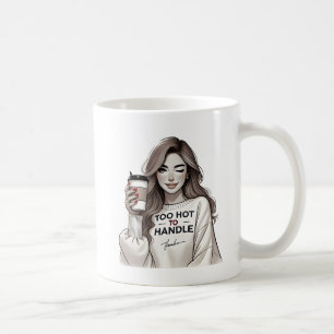 Playful Woman Winking with Coffee Cup