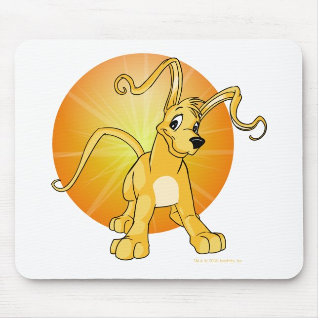 Playful yellow Gelert Mouse Pad (Front)