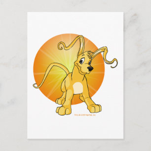 Playful yellow Gelert Postcard
