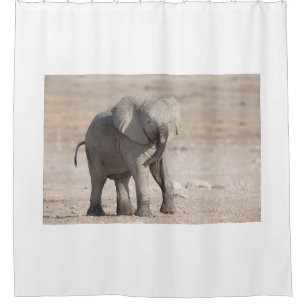 Playful young elephant