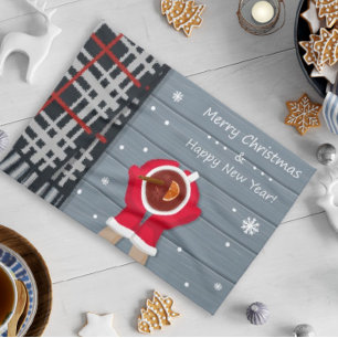 Playfull and Wintry Cute Christmas Kitchen Towel