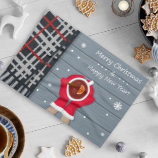 Playfull and Wintry Cute Christmas Kitchen Towel
