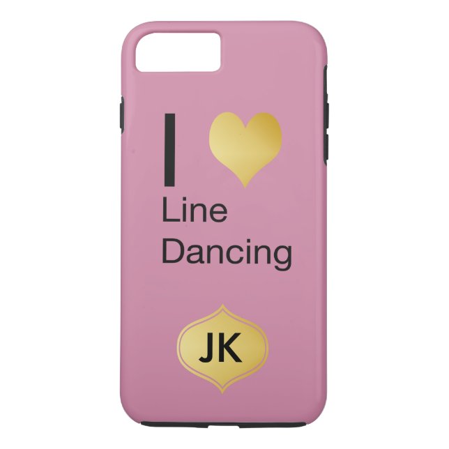 Playfully Elegant I Heart Line Dancing Case-Mate iPhone Case (Back)