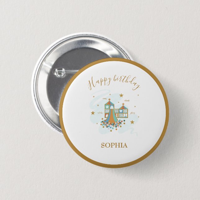 Playground Adventure Party 2 Inch Round Button (Front & Back)