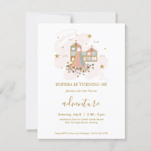 Playground Adventure Party Invitation Postcard
