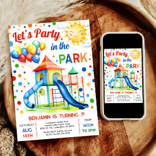 Playground Anniversaire Invitation - Fête dans le 