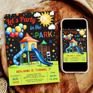 Playground Anniversaire Invitation - Fête dans le 